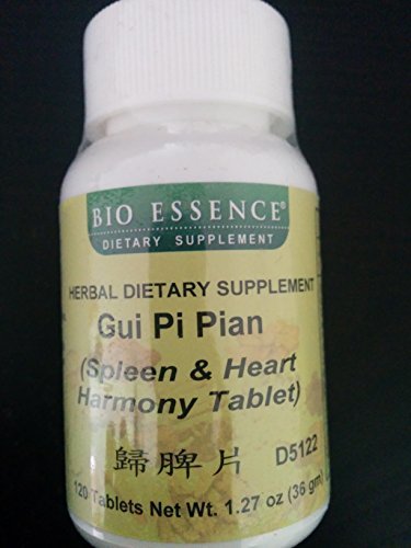Gui Pi Pian (Spleen & Heart Harmony Tablet)120 Tablets Net Wt 1.27 Oz (36 Gm) Take 5-7 Tablets Each Time, 2-3 Times a Day