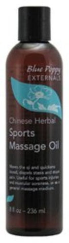 Chinese Herbal Sports Massage Oil - Blue Poppy, 8 Fl Oz -236ml