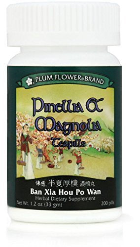 Pinellia & Magnolia Teapills (Ban Xia Hou Po Wan), 200 ct, Plum Flower