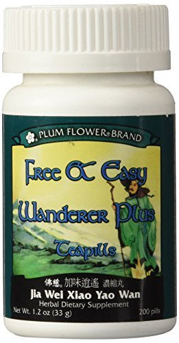 Plum Flower Brand Free & Easy Wanderer Plus Teapills (Jia Wei Xiao Yao Wan)