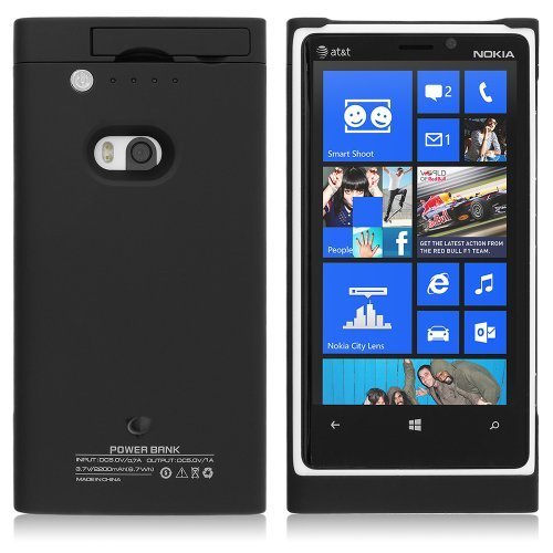 Chromo Inc.® Backup Battery Case For the Nokia Lumia 920 - 2200 mAH